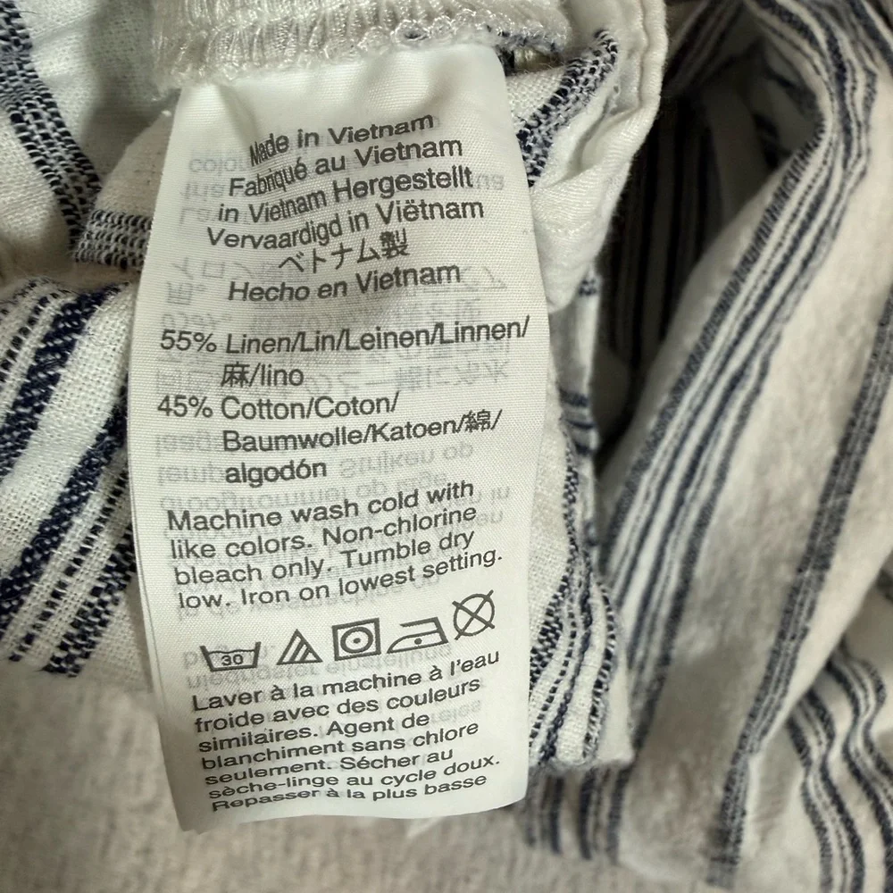 Madewell Linen-Cotton Track / Paperbag Pants – Size‎ 00